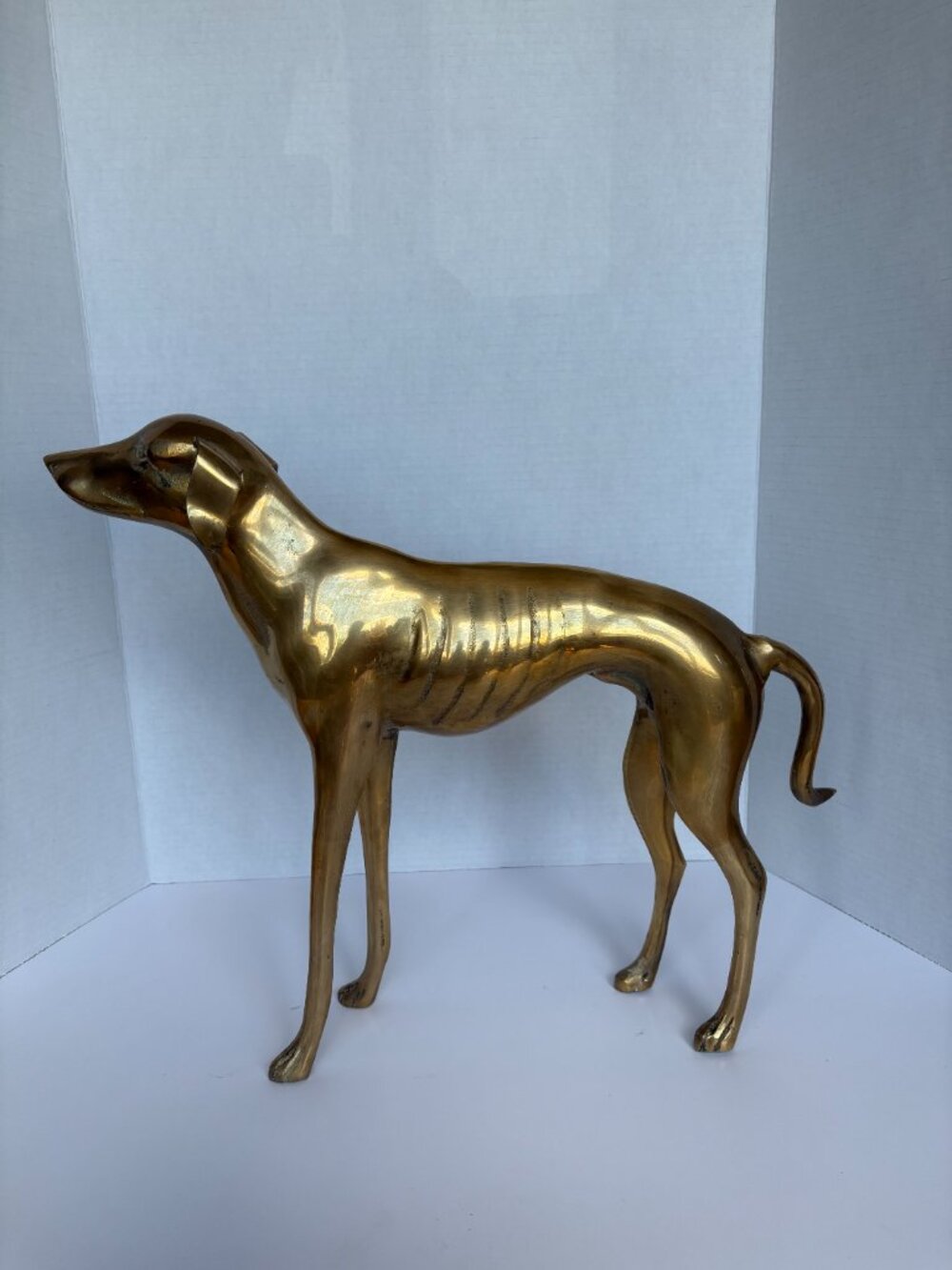 Vintage Brass Whippet/Greyhound Statuette - Picture 2 of 6